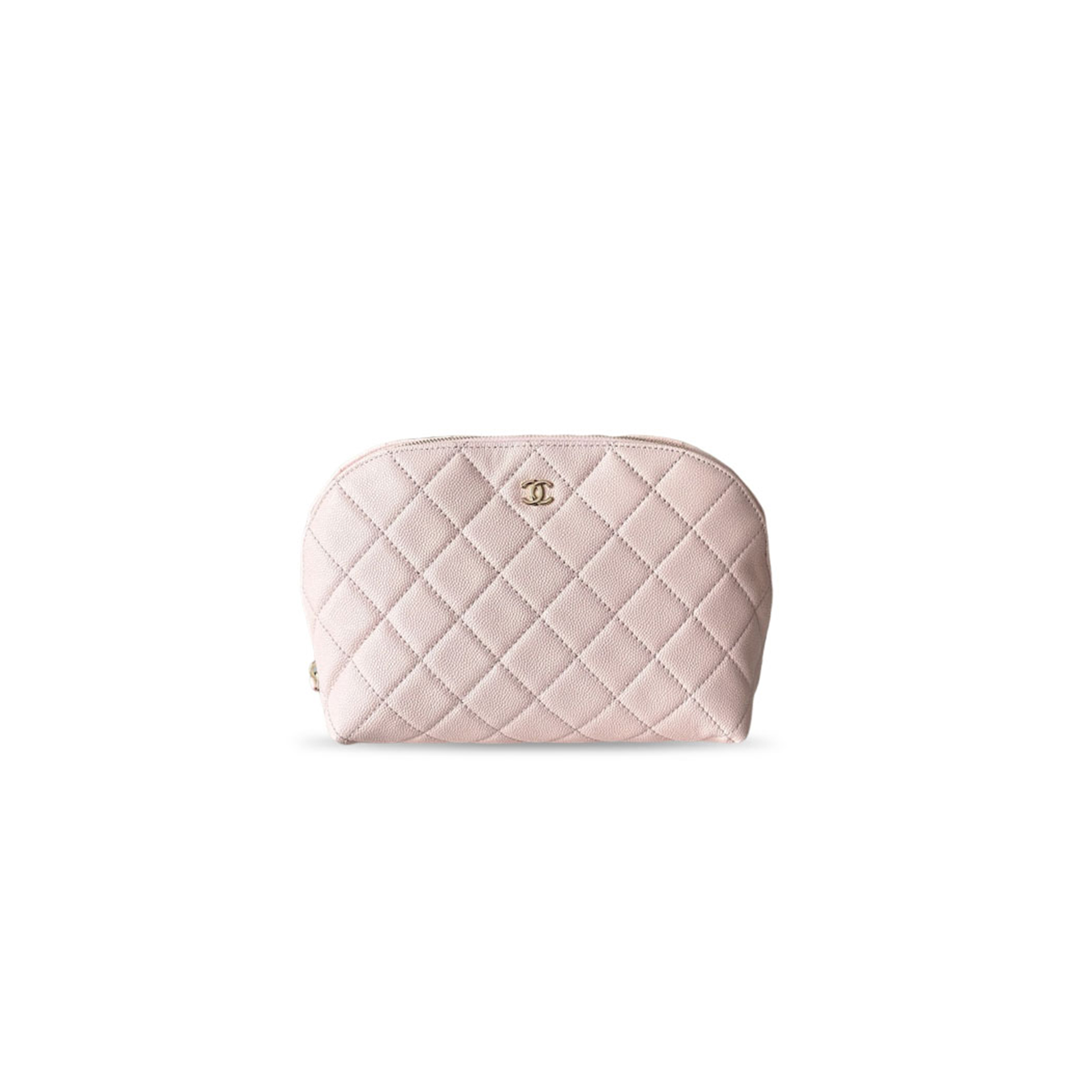 CHANEL CAVIAR QUILTED MEDIUM CURVY POUCH COSMETIC CASE (19*13*10cm) 